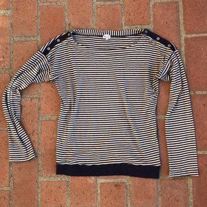 🐰 Splendid Nautical Boatneck Long Navy Striped